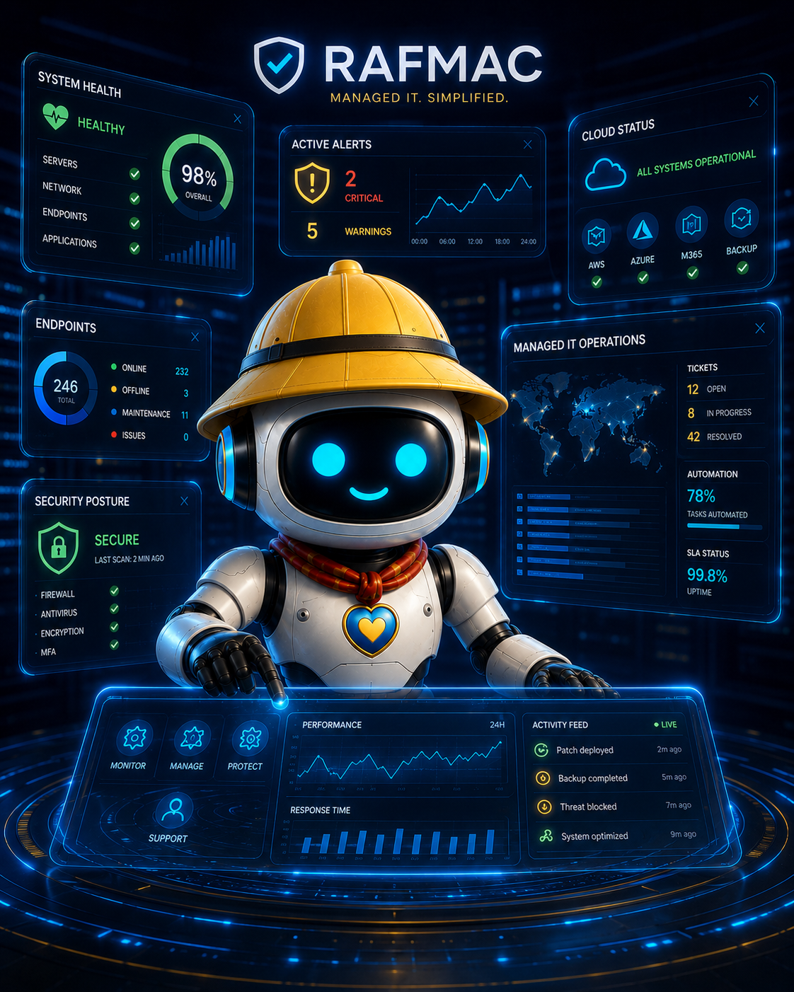 Estong, RAFMAC AI operations mascot